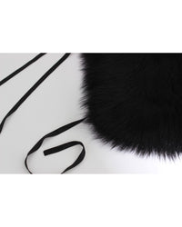 Thumbnail for Dolce & Gabbana Black Fox Fur Shoulder Wrap S Women