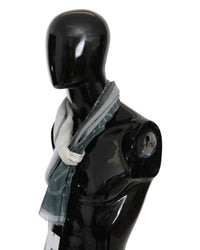 Thumbnail for GF FERRE Blue Gray Patterned Scarf One Size Women