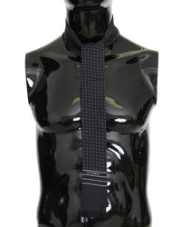 Thumbnail for Blue Silk Mens Tie Scarf Wrap with Fringes - Dolce & Gabbana One Size Men