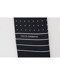 Thumbnail for Blue Silk Mens Tie Scarf Wrap with Fringes - Dolce & Gabbana One Size Men