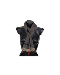 Thumbnail for Missoni Cashmere Scarf with Zigzag Pattern and Logo Embroidery One Size Men