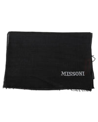 Thumbnail for Brand New Missoni Wool Scarf with Logo Embroidery One Size Men