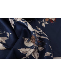 Thumbnail for Dolce & Gabbana Men's Blue Floral Silk Square Handkerchief Scarf - One Size