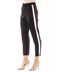 Thumbnail for Soft Trousers with Elastic Waistband and Contrast Side Band 40 IT Women