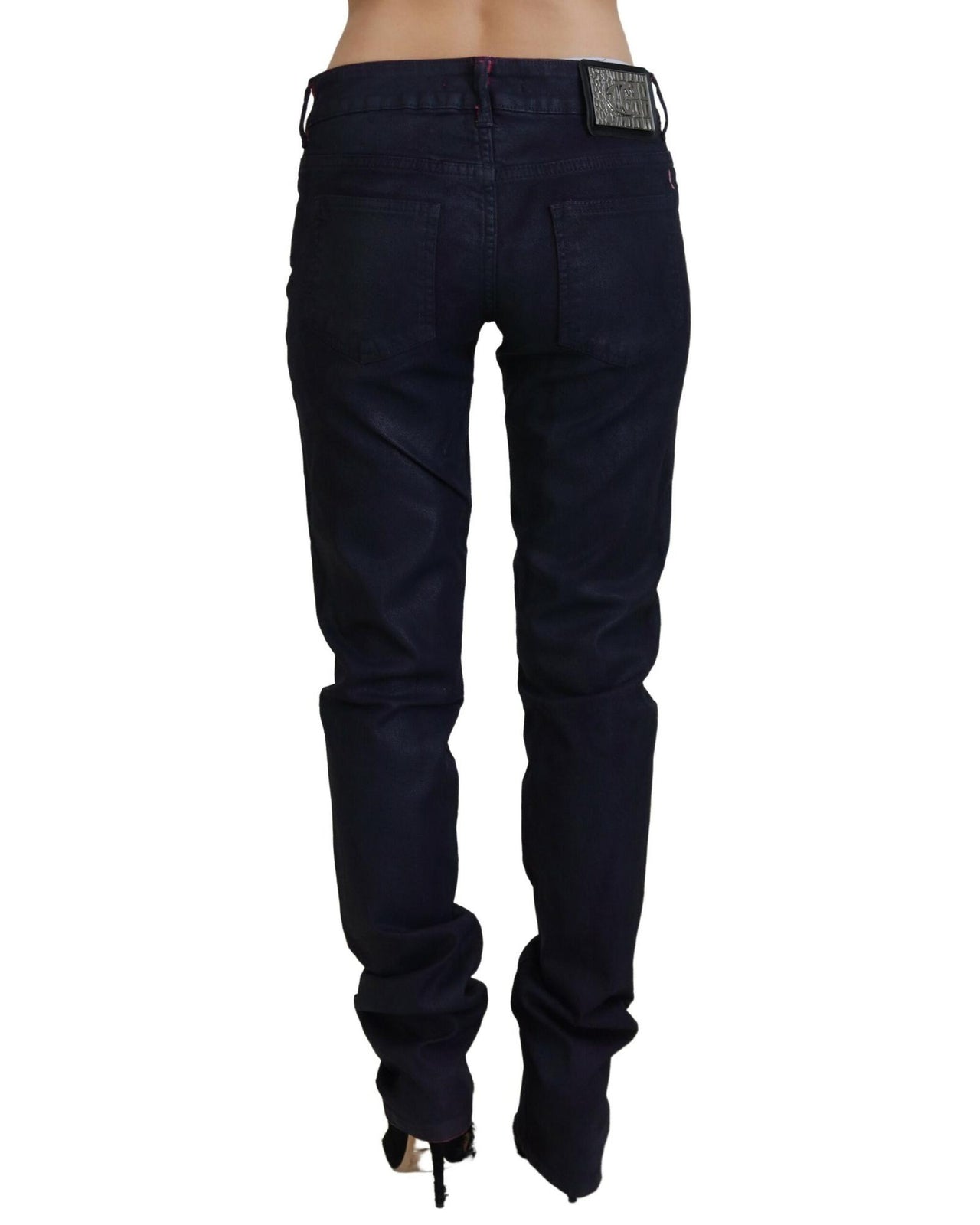 Low Waist Denim Pants with Logo Details by Just Cavalli W26 US Women