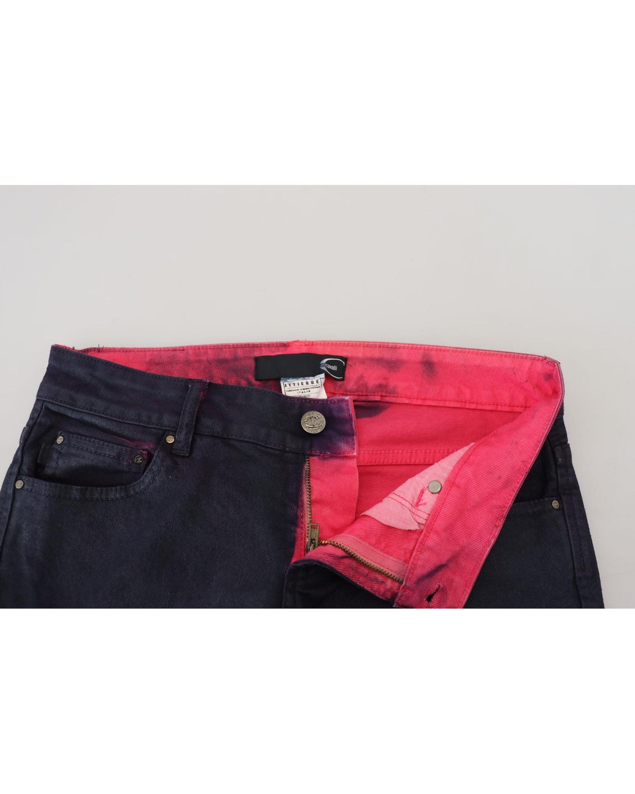Low Waist Denim Pants with Logo Details by Just Cavalli W26 US Women