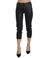 Thumbnail for New GALLIANO Mid Waist Slim Leg Cropped Jeans W24 US Women