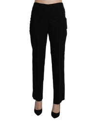 Thumbnail for Black High Waist Straight Pants 44 IT Women