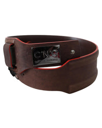 Thumbnail for Logo Design Fashion Belt in Dark Brown Leather 70 cm Women