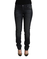 Thumbnail for Slim Fit Low Waist Black Washed Jeans W26 US Women