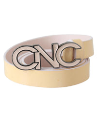 Thumbnail for CNC Costume National Pink Logo Leather Belt 85 cm Women
