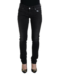 Thumbnail for Low Waist Straight Denim Pants with Logo Details W26 US Women