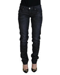 Thumbnail for Low Waist Straight Denim Pants with Logo Details W26 US Women