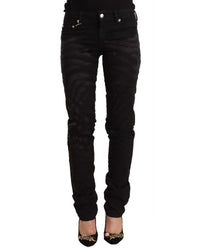 Thumbnail for Slim Fit Just Cavalli Black Embellished Jeans W26 US Women