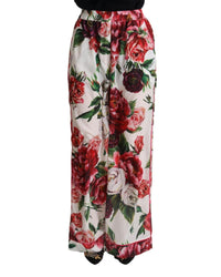 Thumbnail for Floral Print Wide Leg Pants by Dolce & Gabbana 40 IT Women