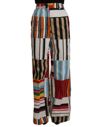 Thumbnail for Dress High Waist Pants with Multicolor Stripes 36 IT Women