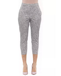 Thumbnail for Cotton Ankle Trousers with Fantasy Design and Four Pockets 42 IT Women