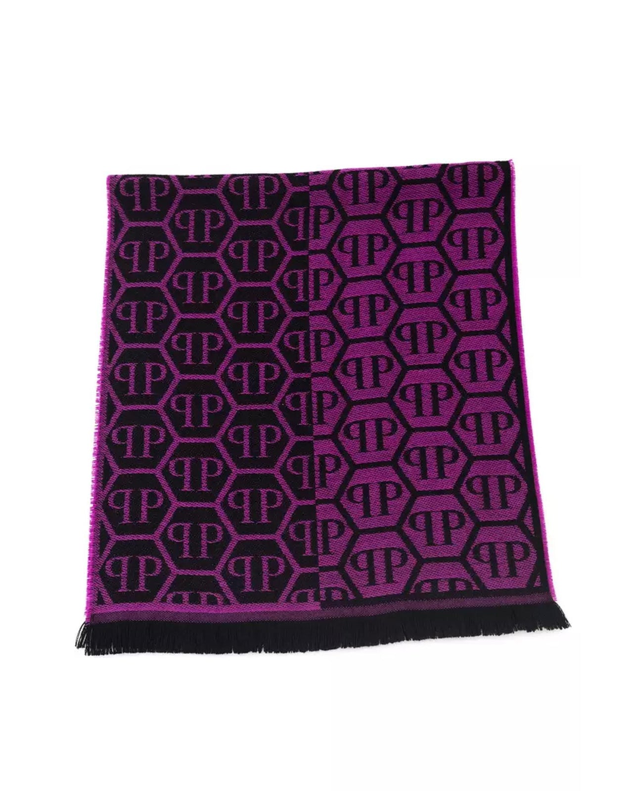 Monogram Fringed Scarf One Size Men