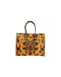 Thumbnail for Plein Sport Gold Detail Shopping Bag with Logo and Zipper Opening One Size Women