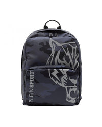 Thumbnail for Grey Plein Sport Backpack with Tiger Face Print One Size Men