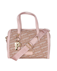 Thumbnail for Logo Printed Eco-Leather Bag with Shoulder Strap and Keychain One Size Women