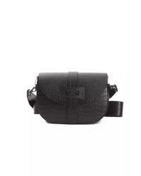 Thumbnail for Logo-lined Crocodile-print Leather Crossbody Bag One Size Women