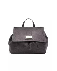 Thumbnail for Convertible Crocodile-Print Leather Handbag/Backpack One Size Women