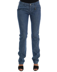 Thumbnail for Costume National Women's Blue Wash Cotton Slim Denim Jeans - W26 US