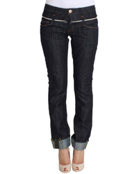 Thumbnail for Authentic ACHT Straight Fit Dark Blue Jeans with Logo Details W26 US Women