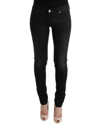Thumbnail for Authentic ACHT Slim Fit Black Jeans with Logo Details W26 US Women
