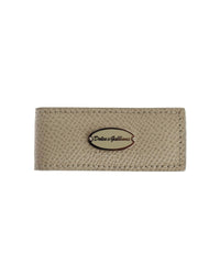 Thumbnail for Authentic Dolce & Gabbana Beige Leather Money Bar Clip One Size Men