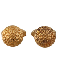 Thumbnail for Dolce & Gabbana Men's Gold Plated Brass Round Pin  Cufflinks - One Size