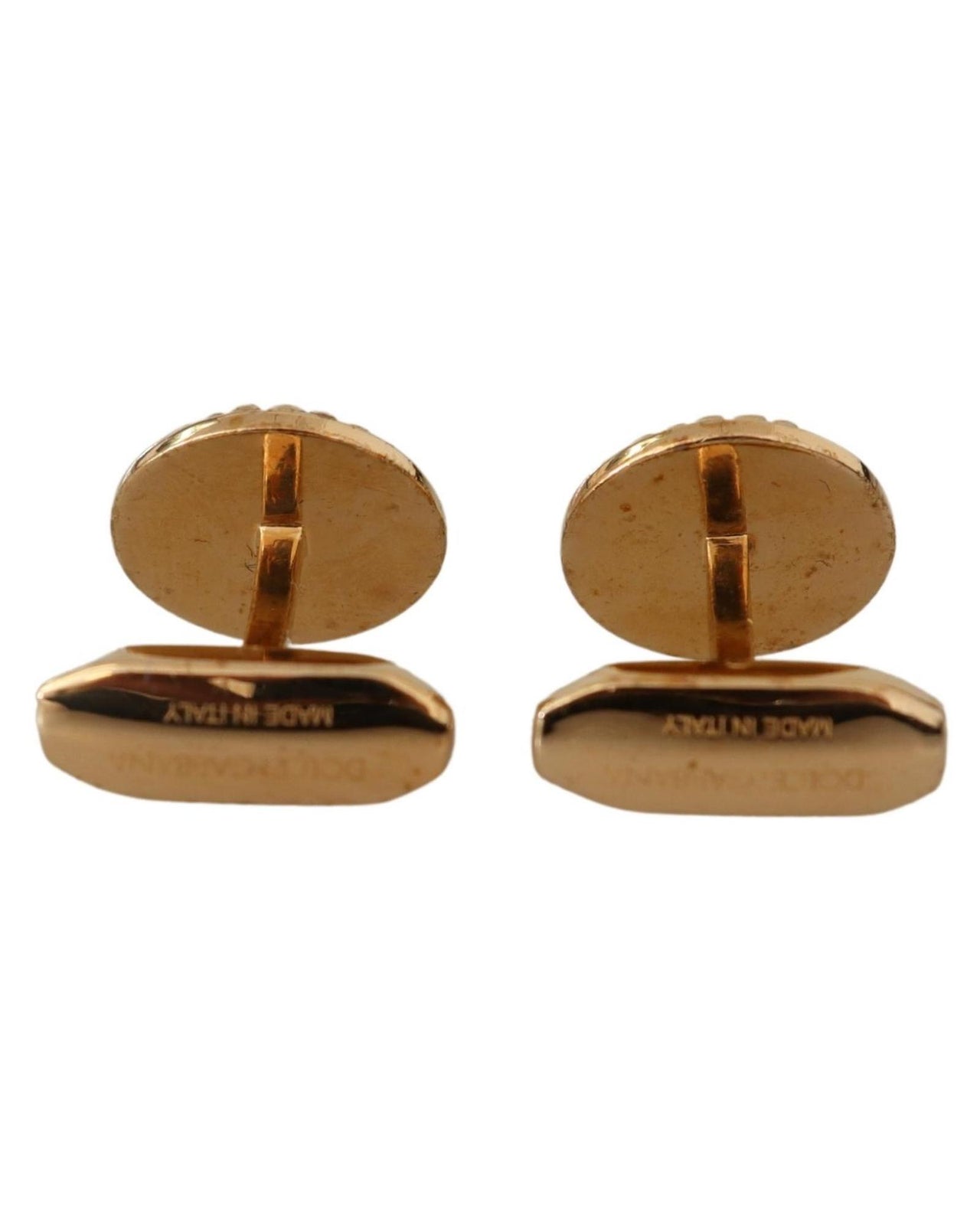 Dolce & Gabbana Men's Gold Plated Brass Round Pin  Cufflinks - One Size