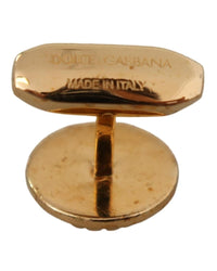 Thumbnail for Dolce & Gabbana Men's Gold Plated Brass Round Pin  Cufflinks - One Size