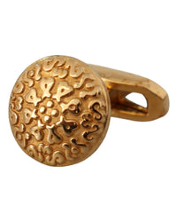 Thumbnail for Dolce & Gabbana Men's Gold Plated Brass Round Pin  Cufflinks - One Size