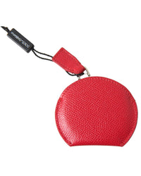 Thumbnail for Dolce & Gabbana Women's Red Calfskin Leather Hand Mirror Holder - One Size