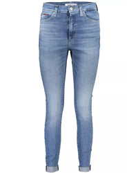 Thumbnail for Tommy Hilfiger Women's Light Blue Cotton Jeans & Pant - W32/L30 US