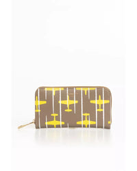Thumbnail for Striped All-over Print Leather Wallet with Airplane Theme One Size Women