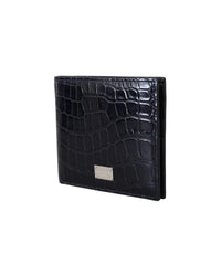 Thumbnail for Dolce & Gabbana Crocodile Leather Bifold Wallet One Size Men