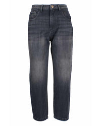 Thumbnail for High-waisted Black Jeans with Zip Closure and Five Pockets W31 US Women