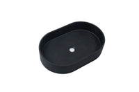 Thumbnail for Ultra Modern Concrete Cement Wash Basin Counter Top Matte Black Oval Basin