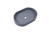 Thumbnail for Ultra Modern Concrete Cement Wash Basin Counter Top Matte Dark Gray Oval Basin