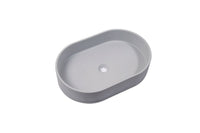 Thumbnail for Ultra Modern Concrete Cement Wash Basin Counter Top Matte Light Gray Oval Basin
