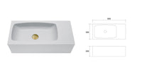Thumbnail for New Concrete Cement Wash Basin Counter Top Matte Clay Red Wall Hung Curved Basin
