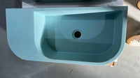 Thumbnail for New Concrete Cement Wash Basin Counter Top Matte Teal Wall Hung Basin