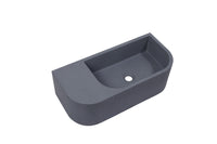 Thumbnail for New Concrete Cement Wash Basin Counter Top Matte Dark Grey Wall Hung Basin