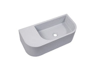 Thumbnail for New Concrete Cement Wash Basin Counter Top Matte Light Grey Wall Hung Basin