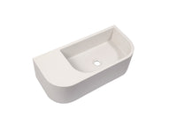 Thumbnail for New Concrete Cement Wash Basin Counter Top Matte White Wall Hung Basin