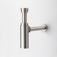 Thumbnail for 2023 Brushed Nickel p trap ROUND BOTTLE TRAP 32/40 mm WASTE for wall hung basin vanit