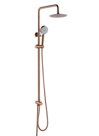 Thumbnail for 2023 Brushed Rose Gold Copper Solid Stainless Steel 304 made shower set w diverter 200 mm head sprayer hand held head